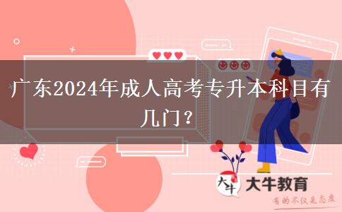 廣東2024年成人高考專升本科目有幾門？