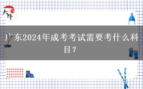 廣東2024年成考考試需要考什么科目？