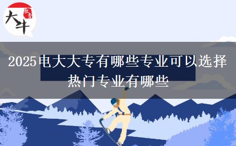 2025電大大專有哪些專業(yè)可以選擇 熱門專業(yè)有哪些