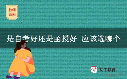 是自考好還是函授好 應該選哪個