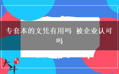 專套本的文憑有用嗎 被企業(yè)認(rèn)可嗎