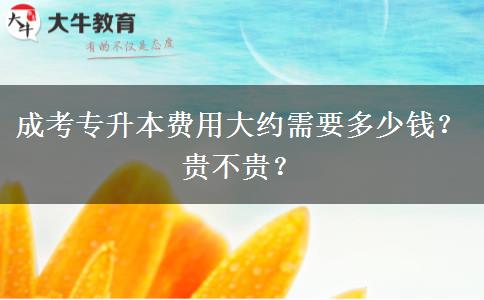 成考專升本費用大約需要多少錢？貴不貴？