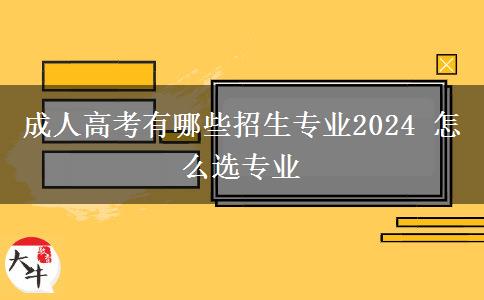 成人高考有哪些招生專(zhuān)業(yè)2024 怎么選專(zhuān)業(yè)