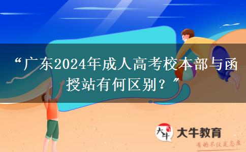 “廣東2024年成人高考校本部與函授站有何區(qū)別？