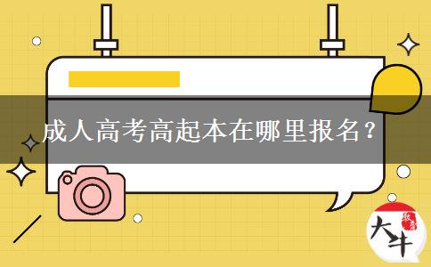 成人高考高起本在哪里報(bào)名？