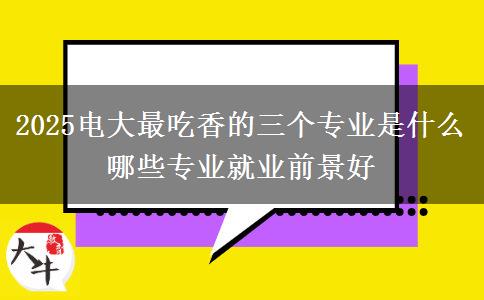 2025電大最吃香的三個專業(yè)是什么 哪些專業(yè)就業(yè)前景好