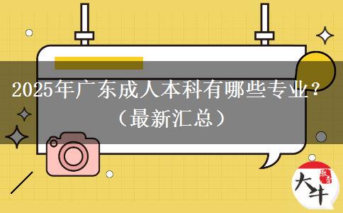 2025年廣東成人本科有哪些專業(yè)？（最新匯總）