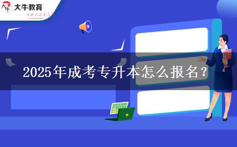 2025年成考專升本怎么報名？