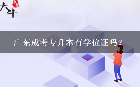 廣東成考專升本有學位證嗎？