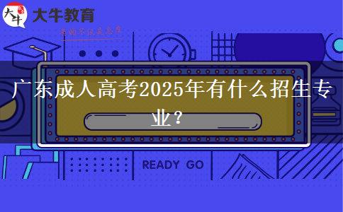 廣東成人高考2025年有什么招生專業(yè)？