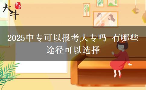 2025中?？梢詧罂即髮?有哪些途徑可以選擇