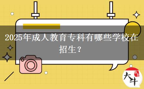 2025年成人教育?？朴心男W(xué)校在招生？