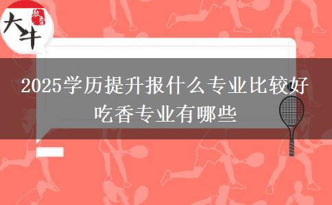 2025學(xué)歷提升報(bào)什么專業(yè)比較好 吃香專業(yè)有哪些