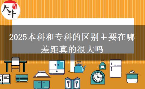 2025本科和?？频膮^(qū)別主要在哪 差距真的很大嗎