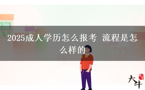 2025成人學(xué)歷怎么報(bào)考 流程是怎么樣的