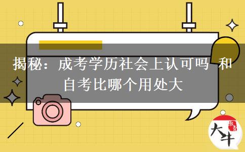 揭秘：成考學(xué)歷社會上認可嗎 和自考比哪個用處大