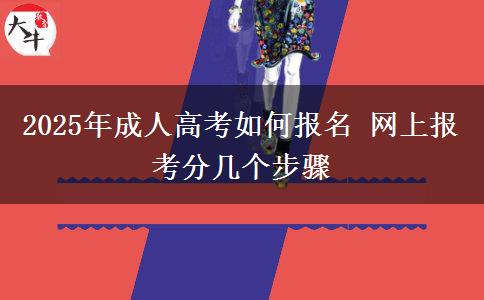 2025年成人高考如何報名 網(wǎng)上報考分幾個步驟