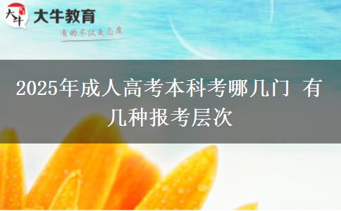 2025年成人高考本科考哪幾門 有幾種報考層次