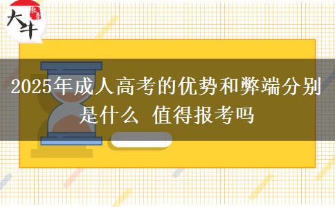 2025年成人高考的優(yōu)勢(shì)和弊端分別是什么 值得報(bào)考嗎