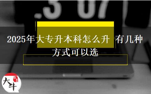 2025年大專(zhuān)升本科怎么升 有幾種方式可以選
