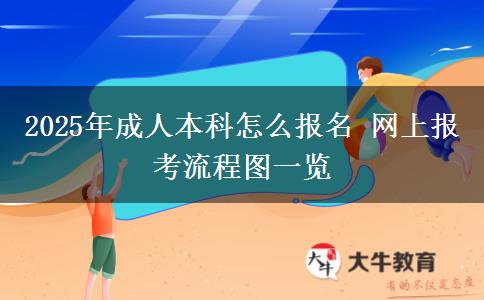 2025年成人本科怎么報名 網(wǎng)上報考流程圖一覽