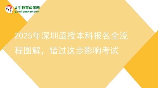 2025年深圳函授本科報(bào)名全流程圖解，錯(cuò)過這步影響考試圖片