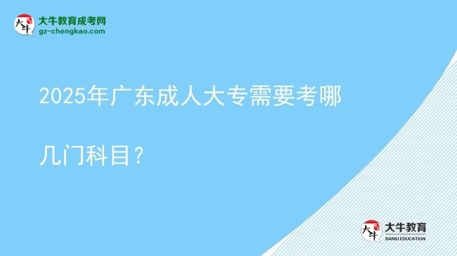 2025年廣東成人大專需要考哪幾門科目？圖片